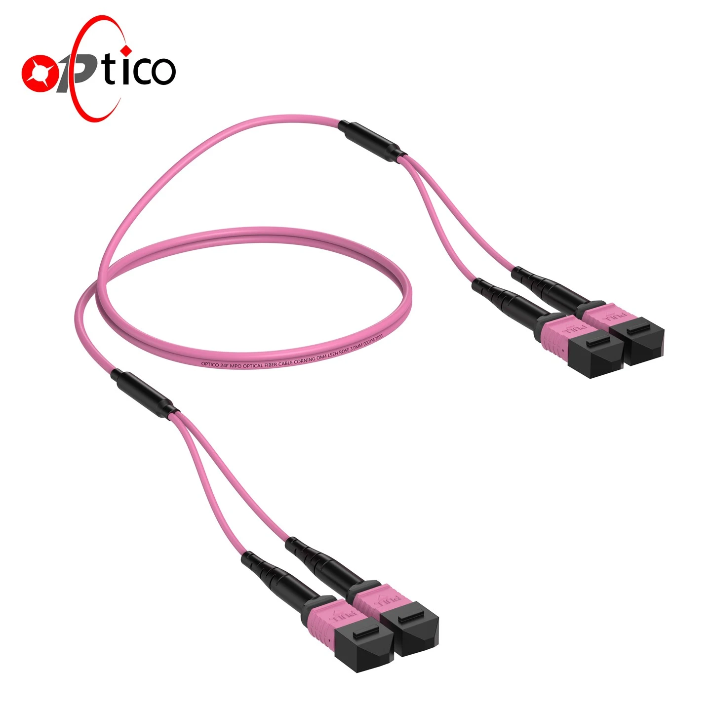 24F MPO Trunk kabel OM4 mužjak 2 × 12