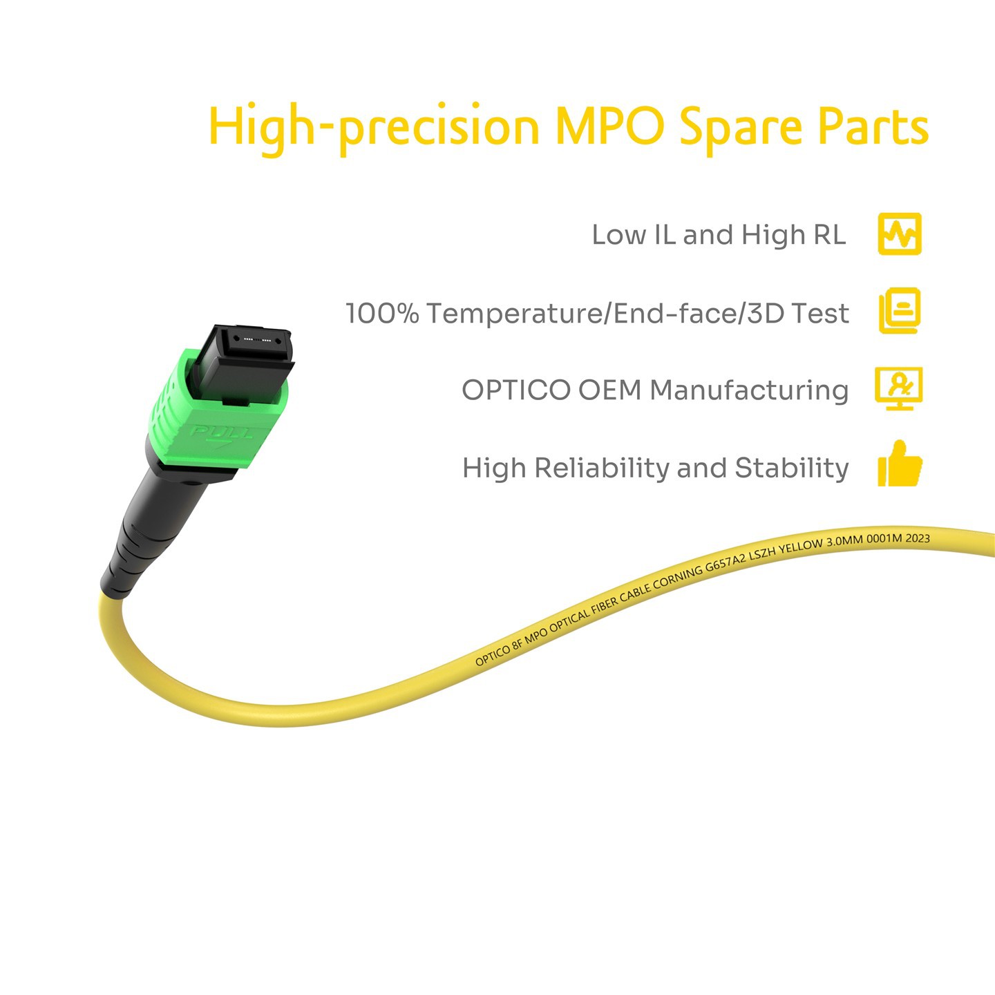8F MTP MPO To SC APC Breakout Cable