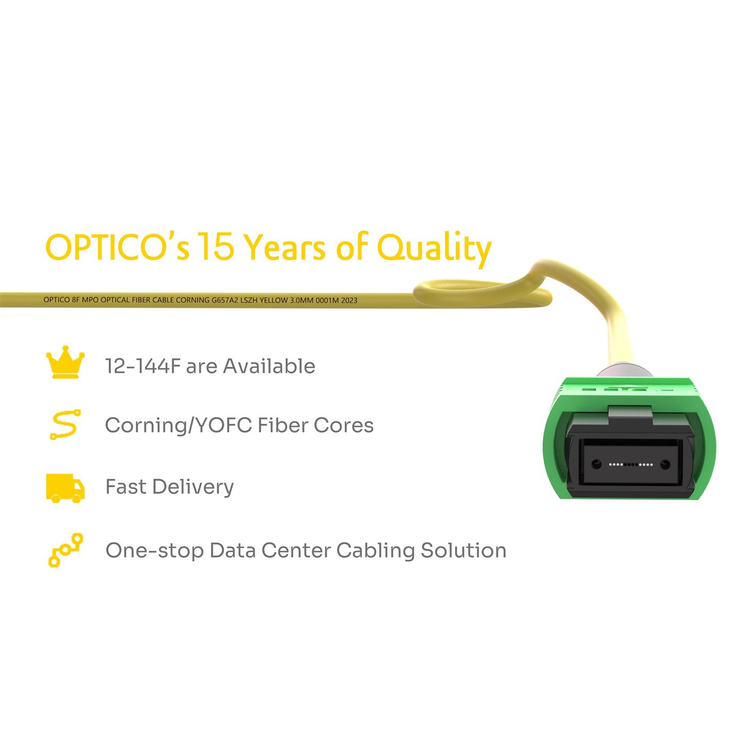 8F MTP MPO To SC APC Breakout Cable